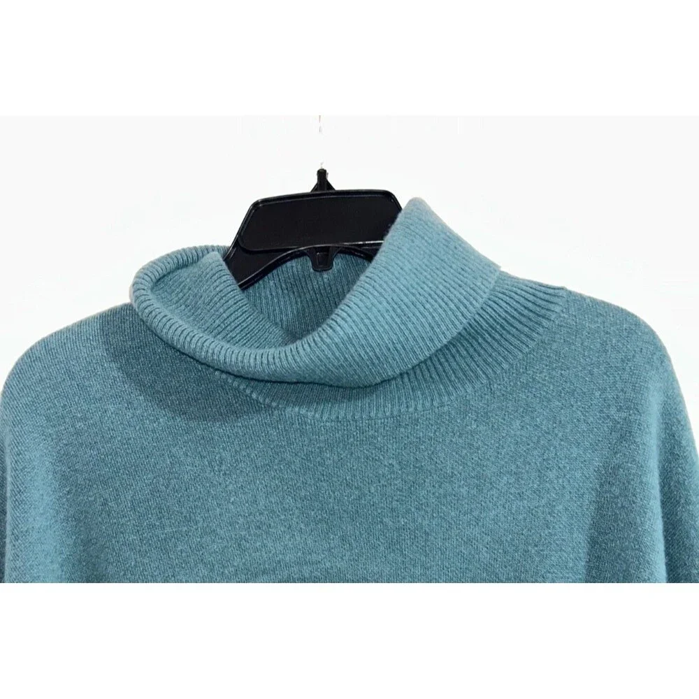 Free People Women’s Sigma Lambswool Turtleneck Sweater size XL NWT Teal